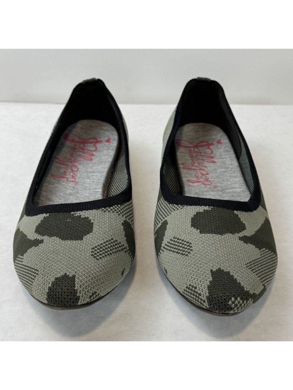 Jellypop Camo Ballet Flats Size 8M Green Memory Foam Slip-On Womens Shoes - Picture 2 of 12